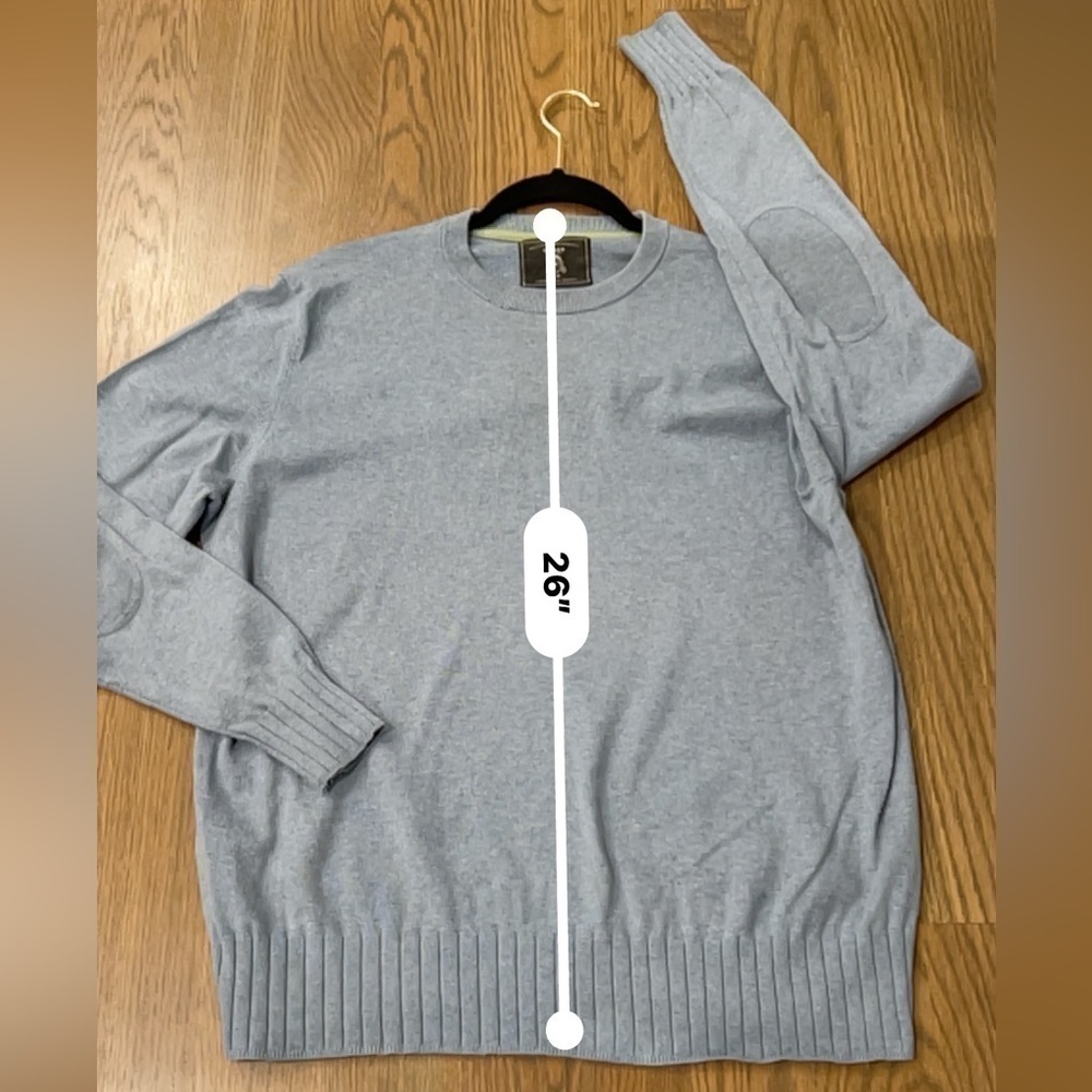 Maker & Company MMX Sweater Pullover Mens M light blue Knit Cotton Long Sleeve - Picture 7 of 9